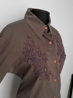 Camisa verde militar bordada - loja online