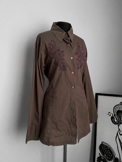 Camisa verde militar bordada na internet