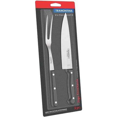 Jogo Trinchante Em Aço Inox E Cabo Em Polipropileno 2 Peças Ultracorte Tramontina