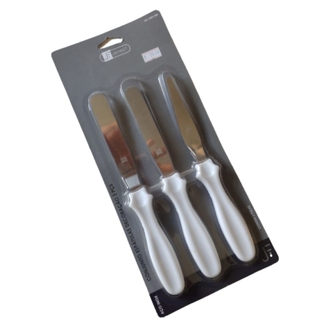 Conjunto De Espátulas Em Aço Inox Para Decoração Com 3 Peças James F
