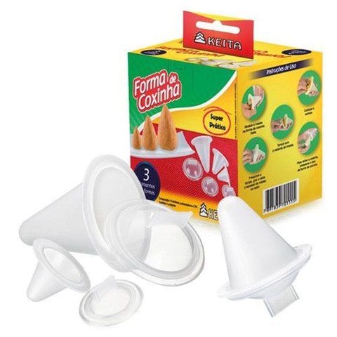 Kit De Formas Para Coxinha Com 3 Peças Popular Keita