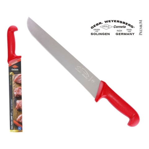 Faca Para Açougue Em Aço Inox Premium 12" Corneta