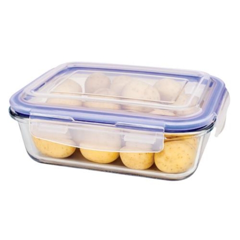 Pote De Vidro Retangular Hermético 1040 Ml Euro Home