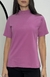 T-SHIRT GOLA ALTA LINHA BASIC - ROSA CHIC - comprar online