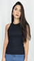 REGATA CANELADA LINHA BASIC - PRETA - comprar online