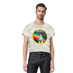 Remera NASA Manga Corta Blanca - mechugutierrezkids