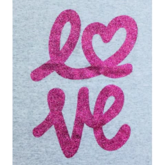 Remera Manga Corta LOVE Gris en internet