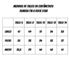 Remera Manga Corta I'm a Rock Star en internet