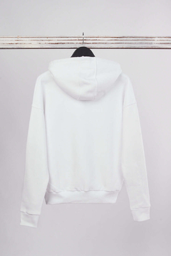 Buzo Frisado Con Capucha Blanco - tienda online