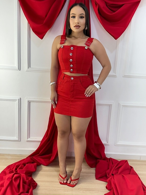 CONJUNTO JEANS - LUIZA 100% JEANS SEM LYCLA