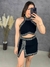 CONJUNTO SAIA E CROPPED COM APLICAÇAO - Selma Braga Modas