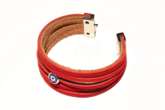 Bracelete em couro red na internet