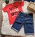 Conjunto Infantil Tam 8 Malwee Mais Bermuda Jeans Menino