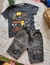Conjunto Infantil tam 6 Camiseta Bermuda jeans menino
