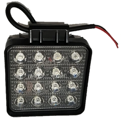 FAROL AUXILIAR 16 LED 48W QUADRADO PARA MAQUINAS AGRICOLAS
