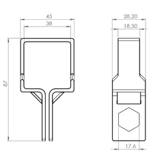 ABRACADEIRA P/ TUBO DO PULVERIZADOR JACTO QUADRADO 38 MM - comprar online