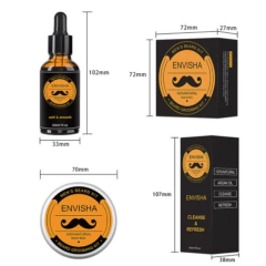 Kit para Tratamento de Barba e Bigode (ENVISHA) – 100% Natural - loja online