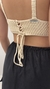 Cropped de crochê cru