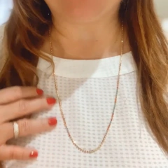 COLAR LONGO COM ZIRCÔNIA COLORS BANHADO A OURO - comprar online