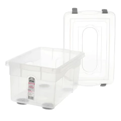 Kit 2 Organizador Plástico 4,30 Litros Jogo 2 Caixa Organizadora Média 4300ml Conjunto Organizador De Cosméticos e Papelaria Caixa Top Stock Sanremo - Donna Casa