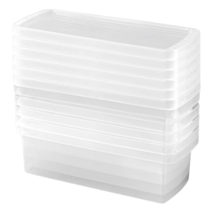 Sapateira Organizador Para Calçados Kit 12 CaixaS Plástica Com Tampa Para Calçados E Sapatos 28 a 34 Caixa Organizadora Multiuso My Closet Ordene na internet