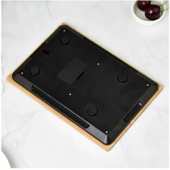 Balança Digital De Cozinha Multifuncional 5kg Com Tampo de Bambu Balança Doméstica Retangular Fitness Confeitaria e Culinária Visor LCD Grande Cim - comprar online