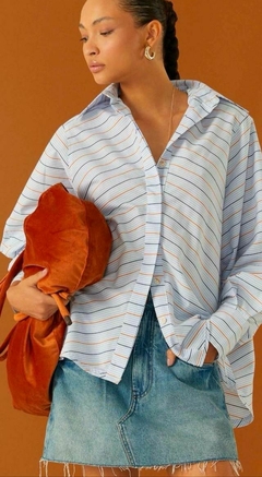 Camisa Oversized Gola Feminina