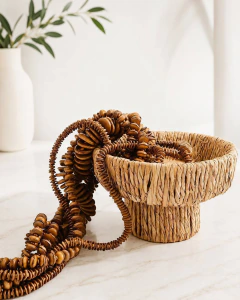 Centro de mesa em fibra natural trançada - comprar online