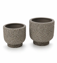 Vaso em cerâmica texturizada