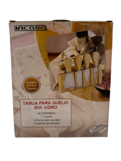 Conjunto de facas p/ queijo c/ Suporte e Tábua de Vidro na internet