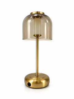 Abajur de mesa com cúpula fume