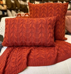 Almofada Tricô Potássio Tranças com Fang 55x55cm - comprar online