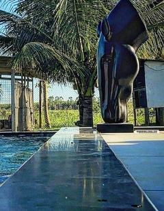 Escultura Cabeça de Cavalo na internet