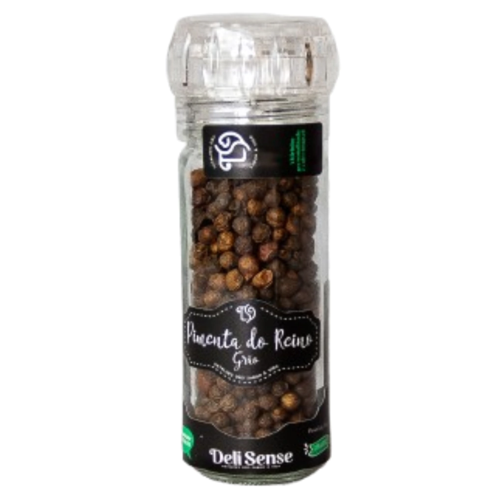 Moedor em Vidro + Pimenta do Reino em Grãos 60g