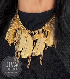 Colar de Folhas Luxury