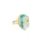 Anel Cristal Oval Verde