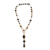 Colar Longo Pedras Olho de Tigre e Jade Mostarda - comprar online