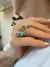 Anel Cristal Oval Verde - comprar online