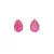 Brinco Gota Cristal Rosa