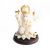 Ganesha na Flor de Lótus Branco Resina P