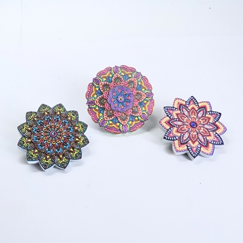 Imã de Geladeira e Incensário Mandala - Sortidos