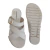 Tamanco Piccadilly Trançado com Fivelas Off White 5230161 - Unicalce PéDestro 