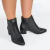 Bota Pegada Bico Fino em Couro com Cadarços 280503 Preto - comprar online