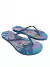 Chinelo Coca Cola Hibiscus Feminino Azul Denim 4382 - Unicalce