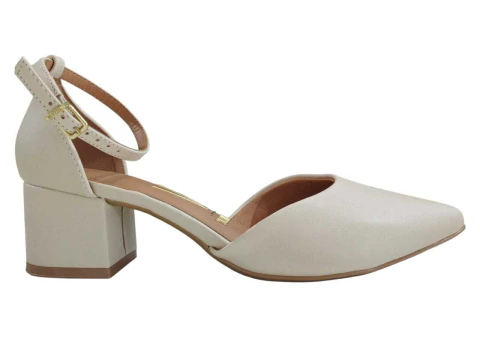 Sapato Vizzano Slingback Feminino Creme1220317