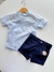Bata Gola Padre Azul mini Folhas