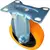 KIT 4 ruedas PVC 2 giratorias con freno 2 fijas 100 mm x 32 mm 520kg color naranja base acero Vabenne Doble rodamiento Ideal mueble carro carrito - tienda online