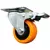 KIT 4 ruedas PVC 2 giratorias con freno 2 fijas 75 mm x32 mm 400kg color naranja base acero Vabenne Doble rodamiento Ideal mueble carro carrito - tienda online