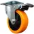 KIT 4 ruedas PVC 2 giratorias con freno 2 fijas 100 mm x 32 mm 520kg color naranja base acero Vabenne Doble rodamiento Ideal mueble carro carrito en internet