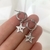 Aros con dije de Estrella de acero quirúrgico